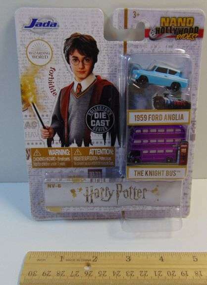 New 2020 Jada Toys Harry Potter Nano Hollywood Rides 1959 Ford Anglia & The Knight Bus