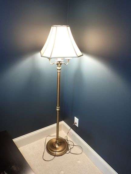 60" Brass 4-bulb 3-way Floor lamp