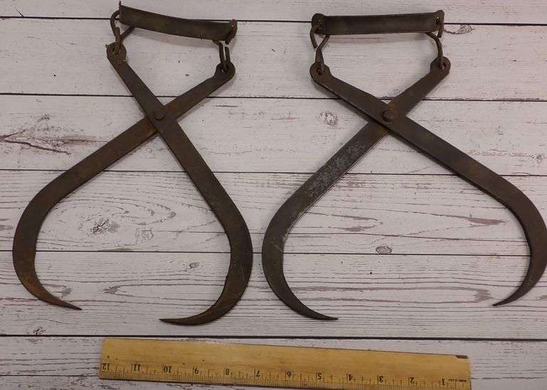Primitive Matching Ice Block Tongs - working