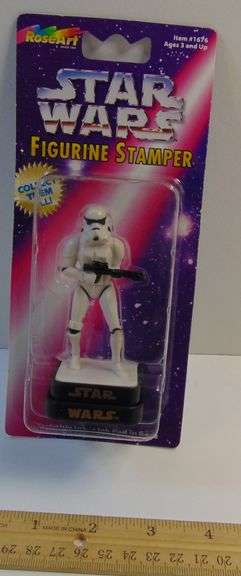 New Vintage 1997 RoseArt Star Wars Figurine Stamper Storm Trooper Action Figure