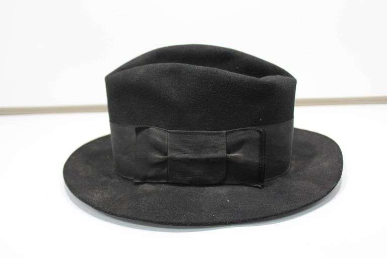 Black Felt Fedora by Borsalino for The MacLennan Co., Made in Italy