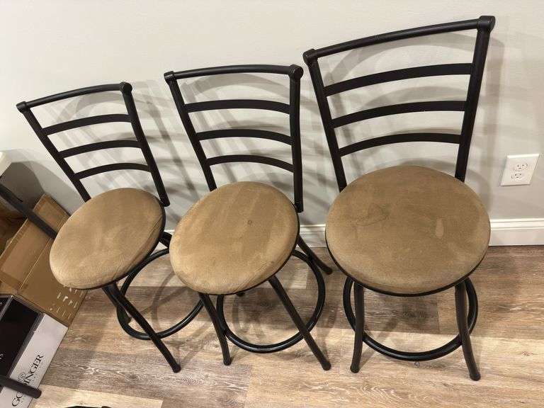 Barstools - set of 3-counter height - Auction Ohio