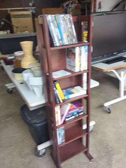 Bookshelf and movies