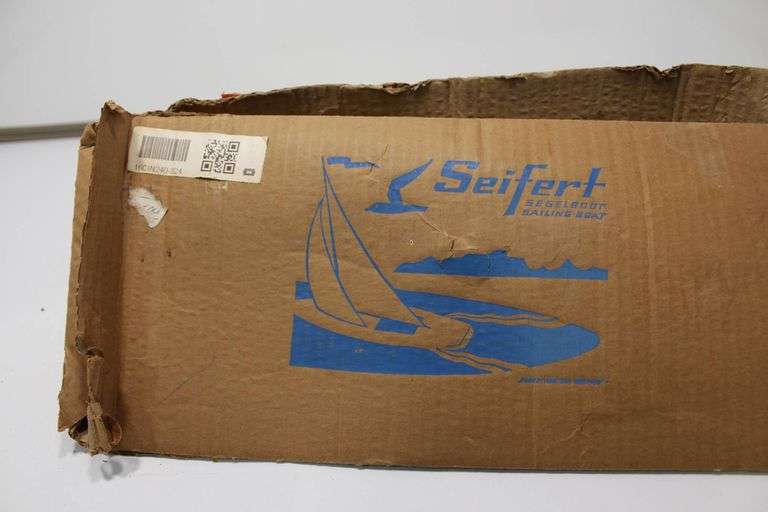 Seifert Wooden Model Sailboat with Original Box and Instructions