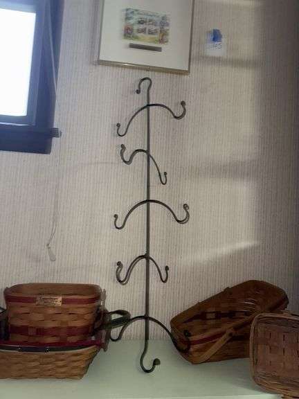 Longaberger Baskets with Wrought Iron Hanger