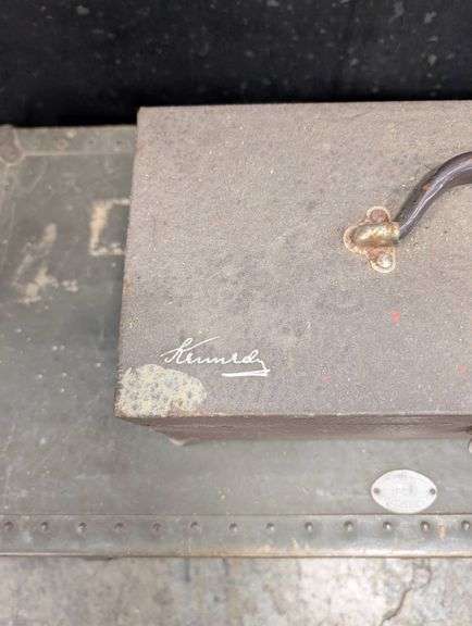 Metal Toolbox With Assorted Tools and Hindered Branding