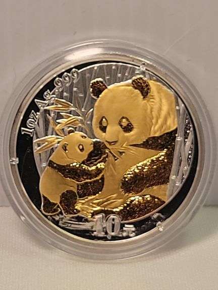 2005 China 10Yn Gildied Silver Panda