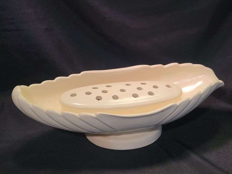Weller Console Bowl and Flower Frog