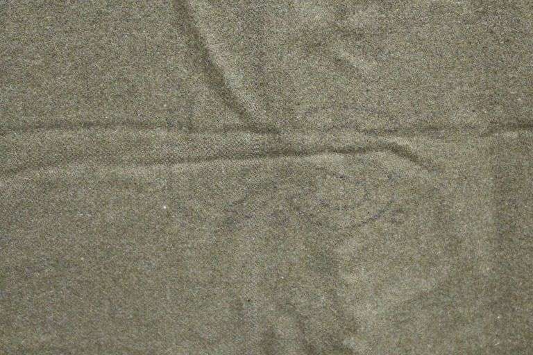 Military Vintage Marked U.S. Olive Green Wool Blanket