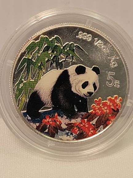 1997 China 5Yn Silver Panda Proof