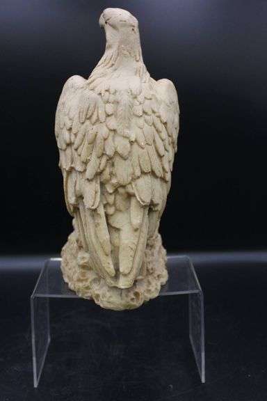 Carved Eagle Figurine on a Rocky Base