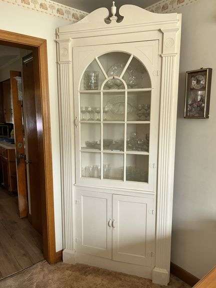 Antique Corner Cabinet- contents not included