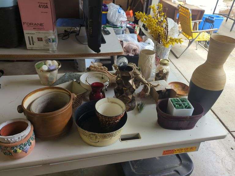 Lot of flower pots