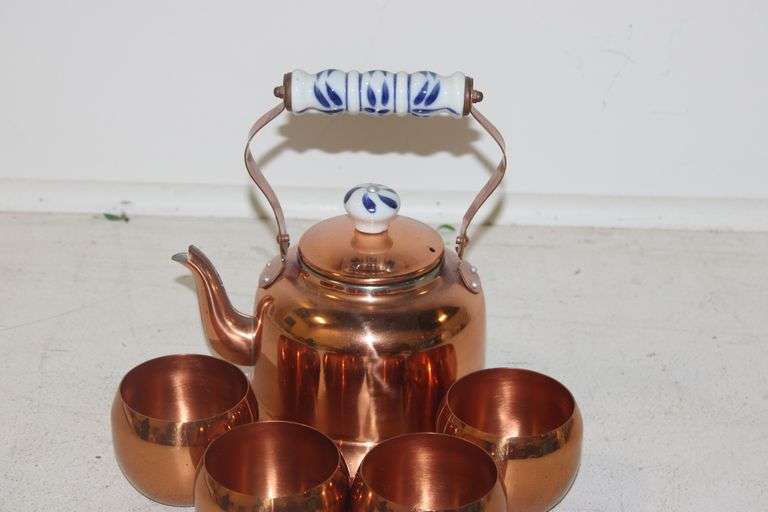 Copper Kettle & Cup Set
