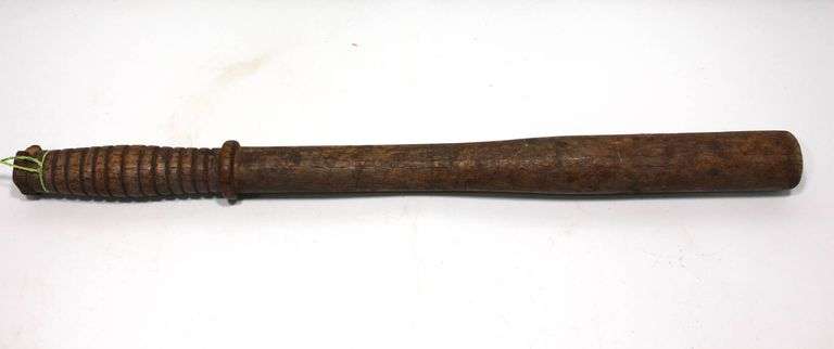 Lot of Three Wooden Implements Including Ohio Penitentiary Souvenir Bat