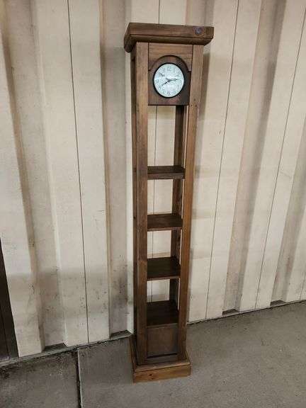 Wood Clock Stand, Clock Needs Repaired 13"X10"X68"