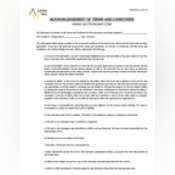 Thumbnail image of Acknowledgment of Terms & Conditions
