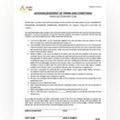 Thumbnail image of Acknowledgment of Terms & Conditions