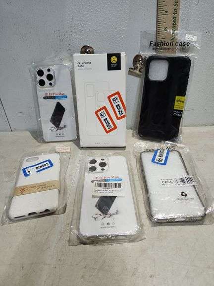 Assorted Phone Cases Three Iphone 15, One Iphone 13, Etc.
