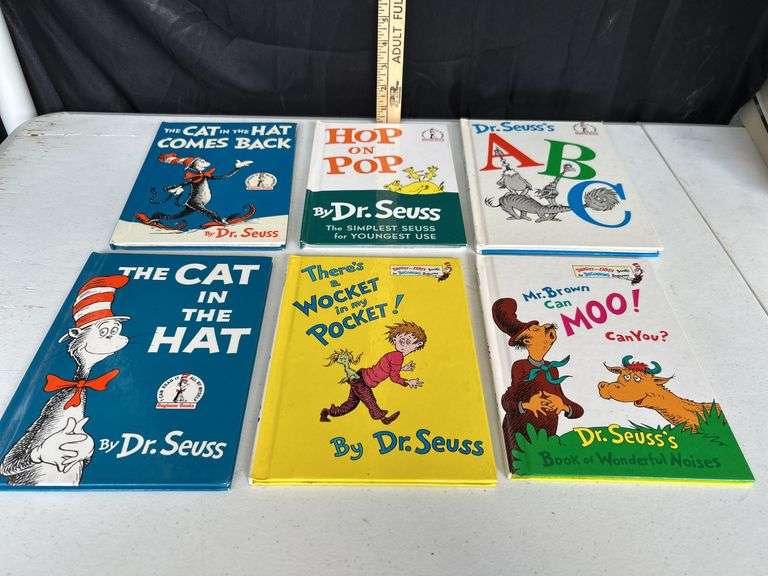 6 Assorted Dr. Seuss Hardback Books