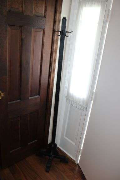 Black Wooden Coat Rack