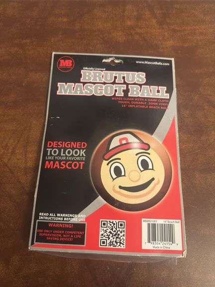 Brutus Mascot Ball 16” Inflatable NEW SEALED