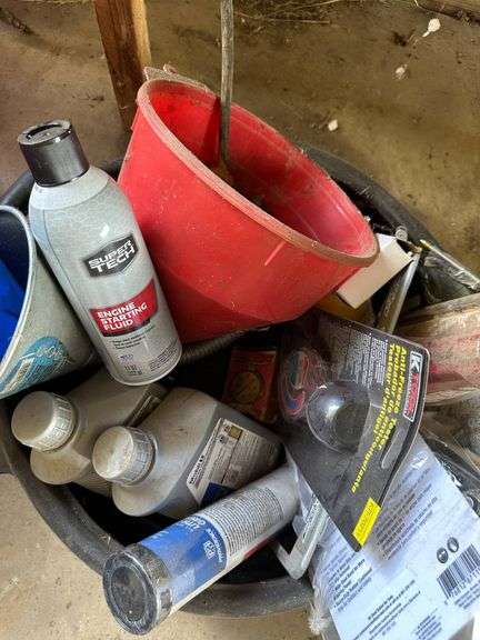 Automotive and Garage Fluids, Tools, and Accessories Lot