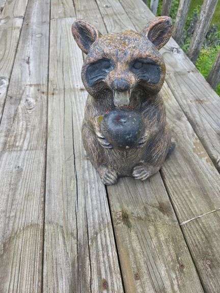 Raccoon Statue