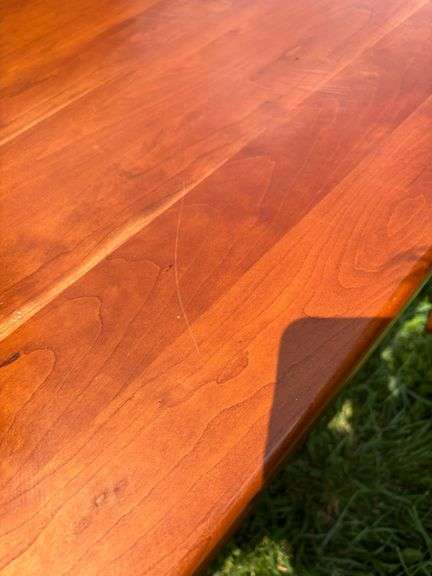 Rectangular Wooden Table with Two Drawers