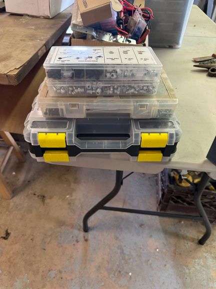 Hardware Lot with Screws, Bolts, and Grease Fittings