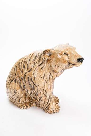 Large Ceramic Bear Statue- Cute!