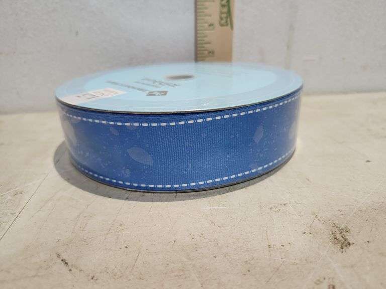 50 Yards X 1.5" Wired Edge Ribbon Blue