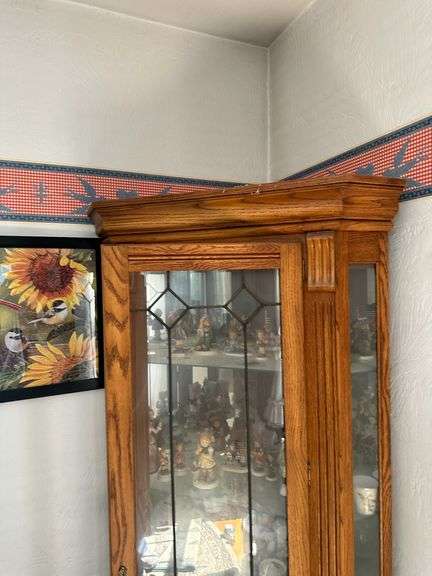 Oak Corner Curio Cabinet