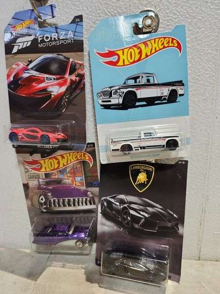 Collector Hot Wheels '63 Stuebaker Champ 10/10, McLaren P1, Purple Passion & Lamborghini Aventador