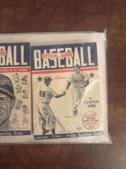 Baseball Official Guide Official Rules 1951 & 1952 Books