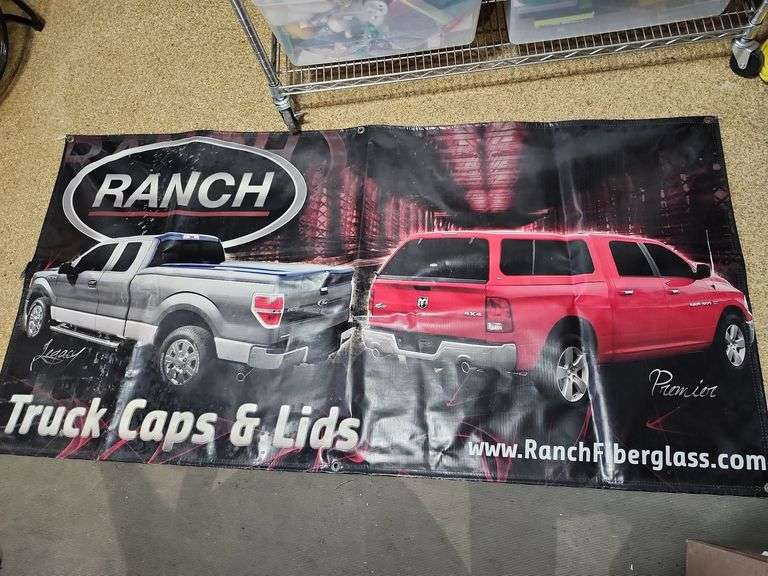 Dodge Truck Caps & Lid Advertising Banner 70''X36''