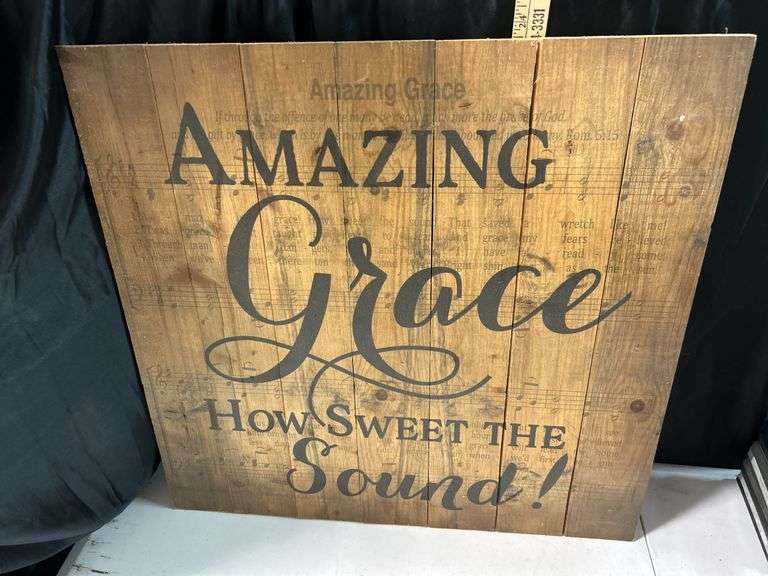 Amazing Grace Wood Wall Decor 24.5"X24"