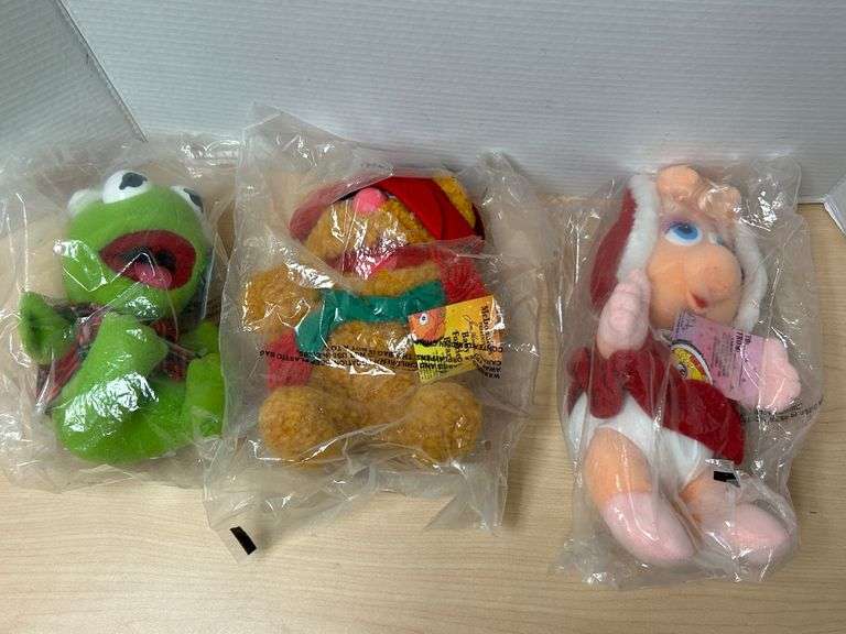 Set of 3 Muppet Babies Plush Toys – Kermit, Fozzie & Miss Piggy (NWT)
