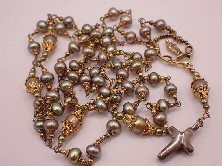 Pearl & Sterling Rosary 25.72g