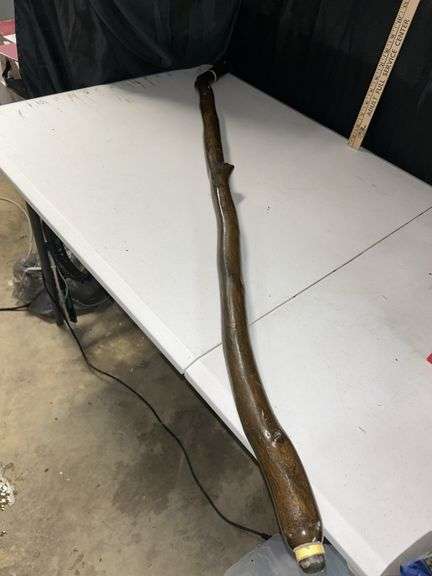 Wood Carved Walking Stick 47"