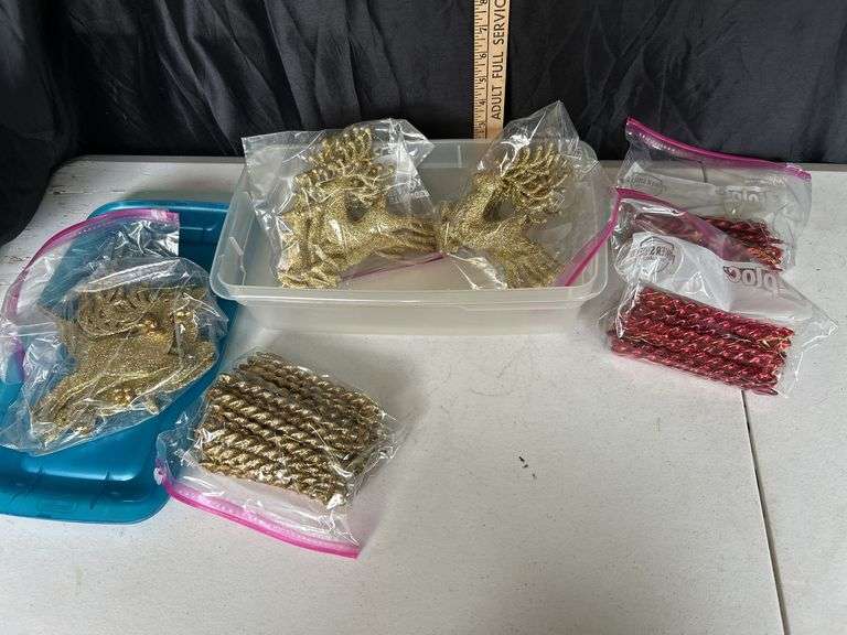 Shoe Tote W/Assorted Glitter Ornaments