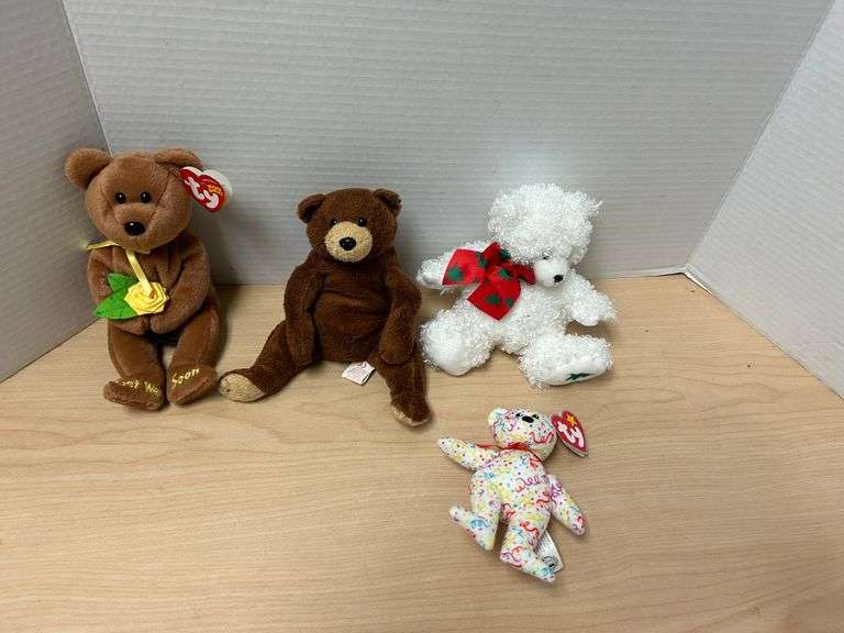 TY Beanie Bear Collection – 4 Bears