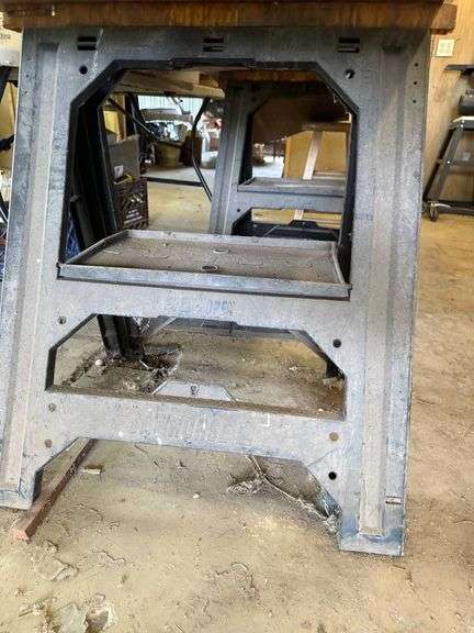 Metal Industrial Sawhorse or Workbench Frame in Used Condition