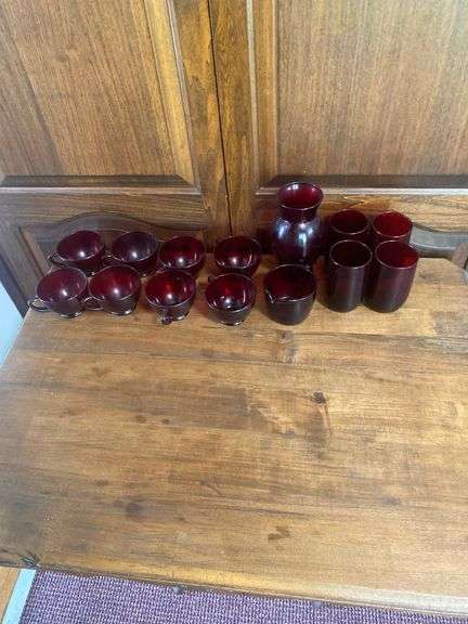 Avon Cape Cod Ruby Glassware