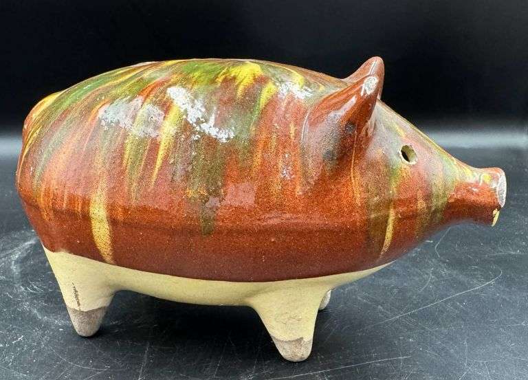 Handmade Earthenware Glazed Ceramic Piggy Bank
