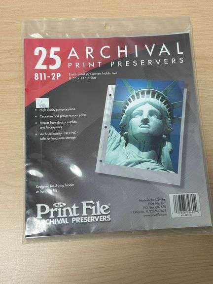 Print File 8.5" x 11" Archival Print Preservers – Pack of 25
