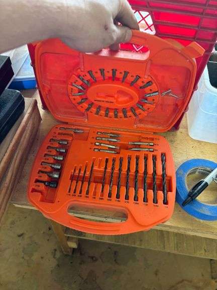 Tool Sets with Drill Bits and Accessories in Cases