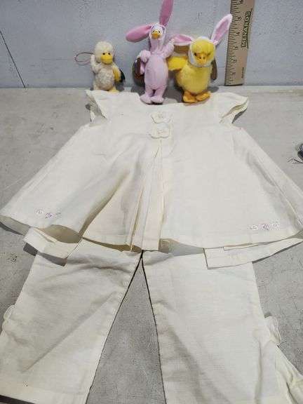 The Bearington Collection 4'' Duck, 2 Bestever Ducks & Girl Miniclasix 12 Months Outfit