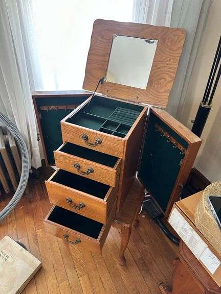 Small Oak Jewelry or Side Chest