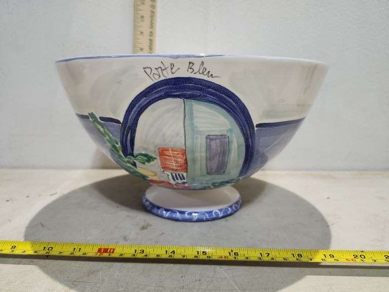 Tricia Windows Series Handmade In The Santa Monica Mountains Bowl Is Chipped 11.25'' X 6.5''